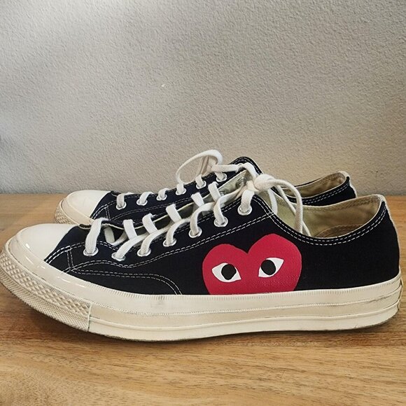 Converse CDG PLAY Chuck 70 Shoes Mens Size 12 Black Low Top Canvas 150206C main image 8
